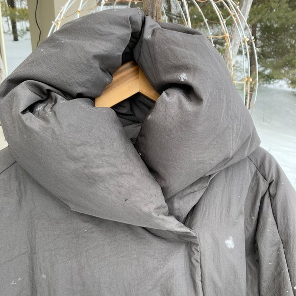 Down Long Coat Puffer, OS, Dark Gray - Picture 6 of 10